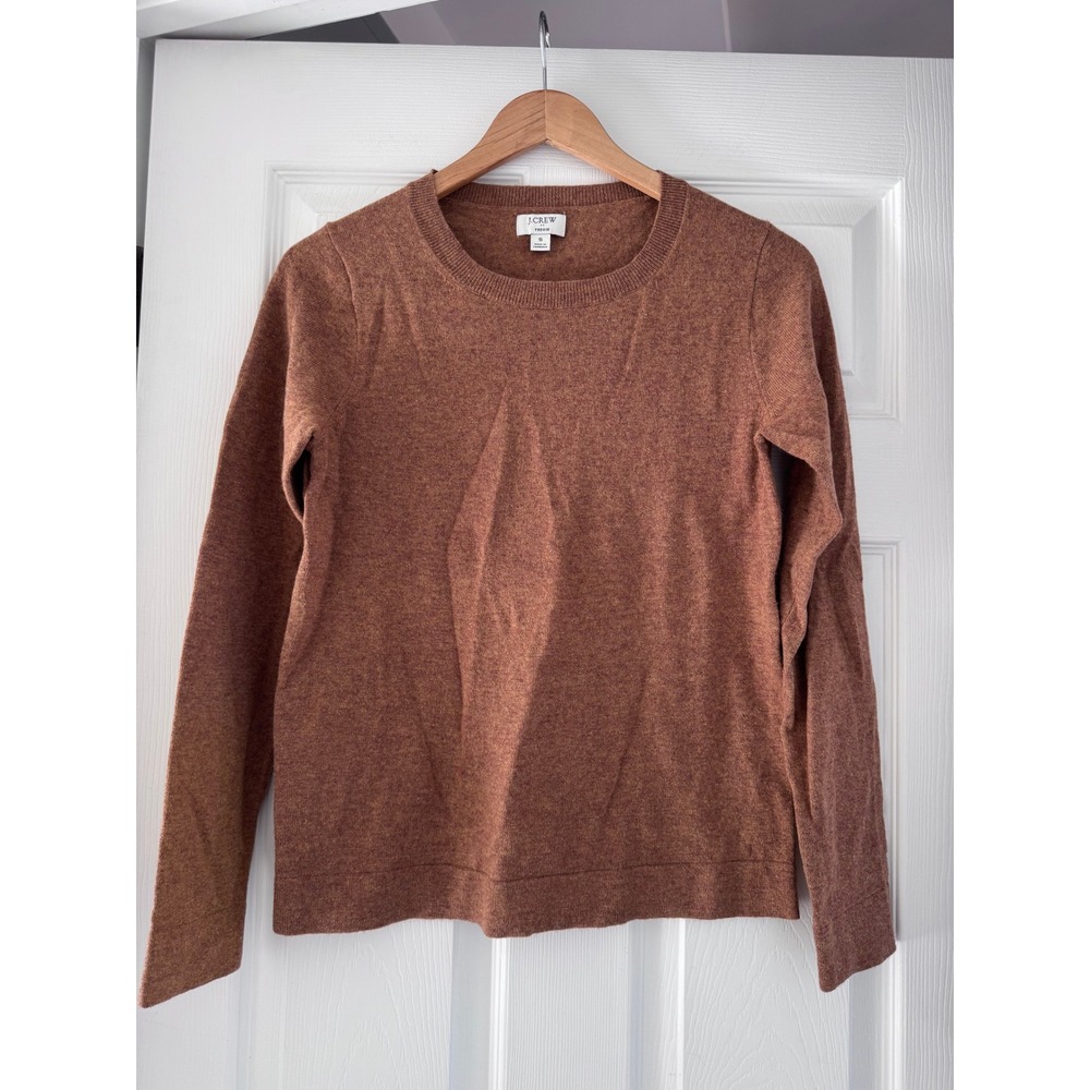J. Crew Womens Teddie Brown‎ Sweater Casual Cleangirl Aesthetic